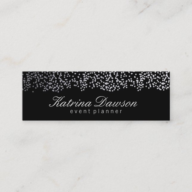 Elegant Confetti Mini Visitkort (Framsida)