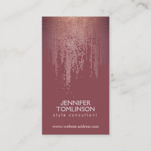 Elegant Confetti Rain Mönster Burgundy Visitkort