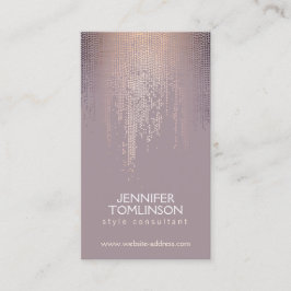 Elegant Confetti Rain Mönster Mauve Visitkort