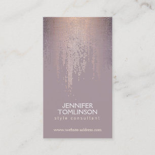 Elegant  Confetti Rain Mönster Mauve Visitkort