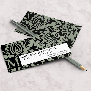 Elegant Consultant Business William Morris Thistle Visitkort