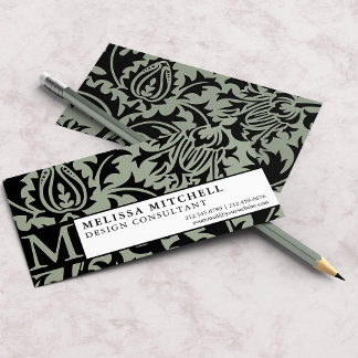 Elegant Consultant Business William Morris Thistle Visitkort