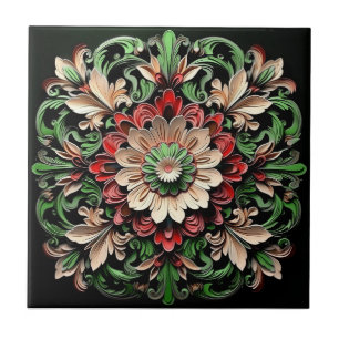 Elegant Contemporary Färgfull modern Ornate Kakelplatta