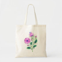 Elegant contemporary lila blommor bouquet bag