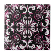 Elegant Contemporary Modern Ornate Burgundy