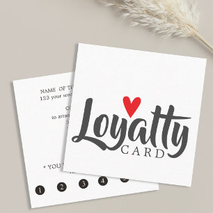 Elegant Cool Red Heart Beauty Salon Lojalitet