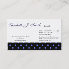 Elegant, coola blå polka dots-grafik visitkort