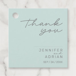 Elegant Coola Mint Minimal Tack Bröllop Gåvor Etiketter