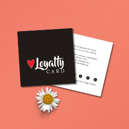 Elegant Coola Red Heart Beauty Salon Lojalitetskort