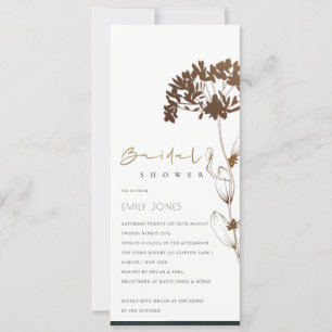 ELEGANT COPPER FOIL HYDRANGEA BLOMMIGT MÖHIPPA INBJUDNINGAR