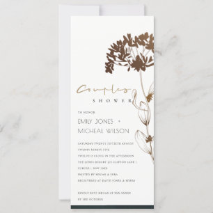 ELEGANT COPPER HYDRANGEA BLOMMIGT PAR SHOWER INBJUDNINGAR