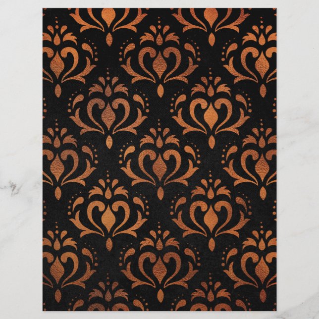 Elegant Copper-Vintage Patterned Papper (Framsida)