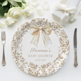 Elegant Coquette Bow & Chinoiserie Baby Shower