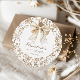Elegant Coquette Bow Chinoiserie Tack Gåvor Etiketter