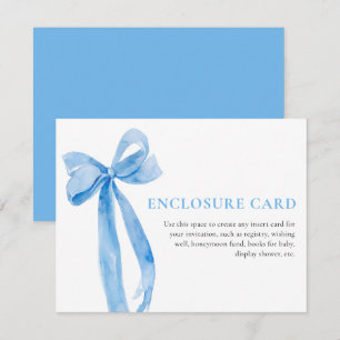 Elegant Coquette Dusty Blue Bow-hölje Inbjudningar