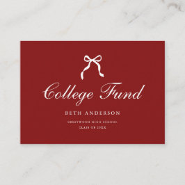 Elegant Coquette-slöja Röd Examen College Fund Tilläggskort