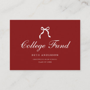 Elegant Coquette-slöja Röd Examen College Fund Tilläggskort
