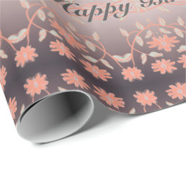 Elegant Coral Flowved Presentpapper