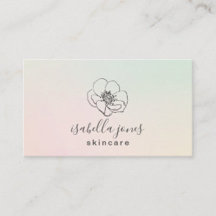 Elegant Coral Grönt Ombre Skincare Visitkort