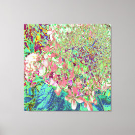 Elegant Coral och Chartreuse Limelight Hydrangea Canvastryck