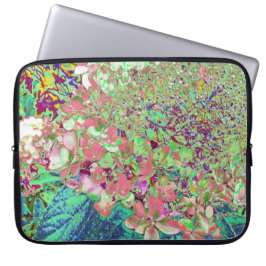 Elegant Coral och Chartreuse Limelight Hydrangea Laptop Fodral