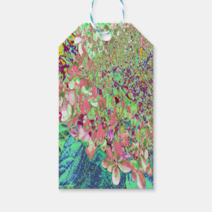 Elegant Coral och Chartreuse Limelight Hydrangea Presentetikett