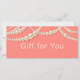 Elegant Coral & Pearl Gift Certificate