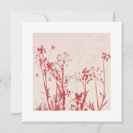 Elegant Coral Red Blommigt Best Önskemål för Bröll