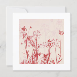 Elegant Coral Red Blommigt Best Önskemål för Bröll