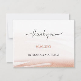 Elegant Coral Terracotta Bröllop Tack Kort