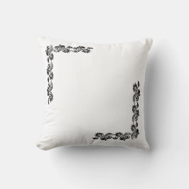 Elegant Corner Design Square Pillow |Customizable  Kudde