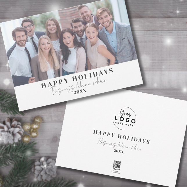 Elegant Corporate Business-jul Lycklig Julkort (Elegant Corporate Business Christmas Happy Holiday Card)