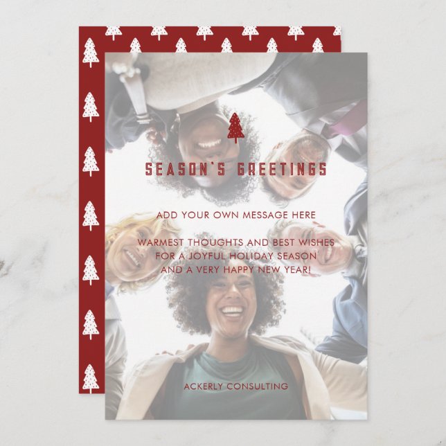 Elegant Corporate Business Photo jul Julkort (Fram/baksida)