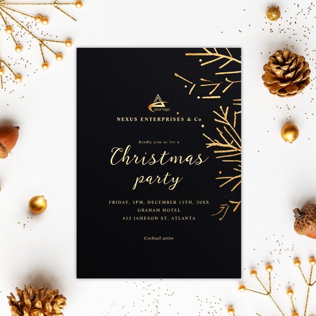 Elegant Corporate jul Party Business Helgdag Inbjudningar (Elegant Corporate Christmas Party Business Holiday Invitation)