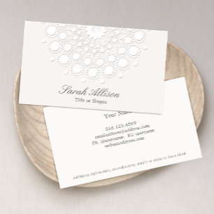 Elegant Cosmetolog White Salon and Spa Visitkort