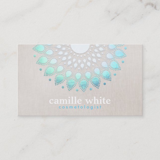 Elegant Cosmetology Holistic Skincare and Hair Visitkort (Framsida)