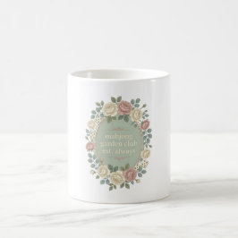 Elegant Cottagecore Blommig Girlang Mahjong Kaffe Kaffemugg