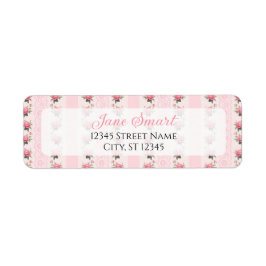 Elegant Cottagecore Return Address Labels (pink) Returadress Etikett