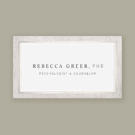 Elegant Counseland Therapist Light Grått Visitkort