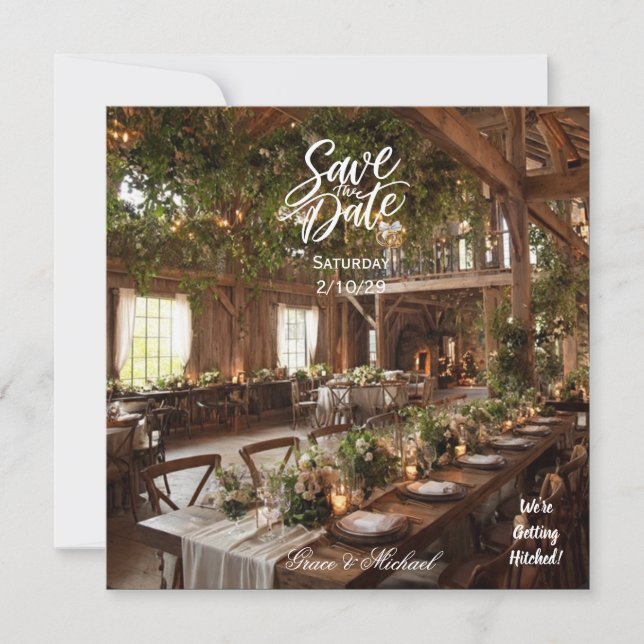 ELEGANT COUNTRY SAVE DATE CARD (Framsida)