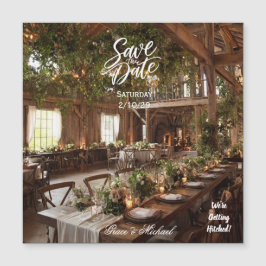 ELEGANT COUNTRY-STYLE SAVE DATE MAGNET 