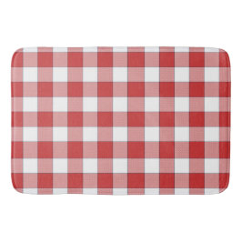 Elegant Countryside Picnic White Red Checkered Badrumsmatta