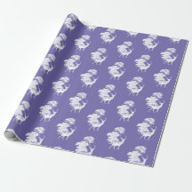 Elegant Countryside Toile-Hjort på Periwinkle Blue