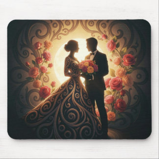 Elegant Couple Silhouette with Rose  Musmatta