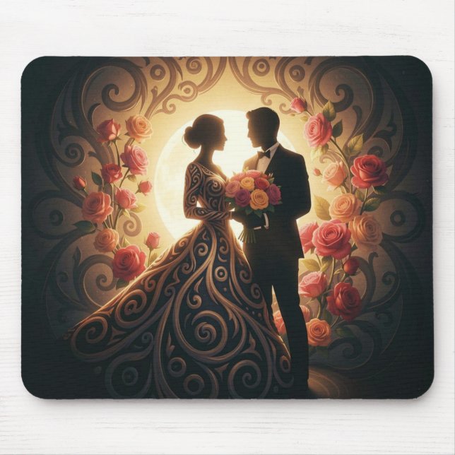 Elegant Couple Silhouette with Rose  Musmatta (Framsidan)