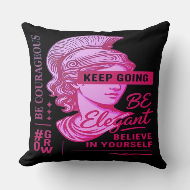 "Elegant Courty BLACK Pillow for Women Kudde (Framsida)