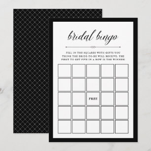 Elegant Couture   Bröllopsdusch Bingo Spel Inbjudningar