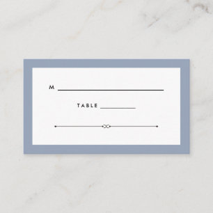 Elegant Couture   Dusty Blue Bröllop Escort Placeringskort