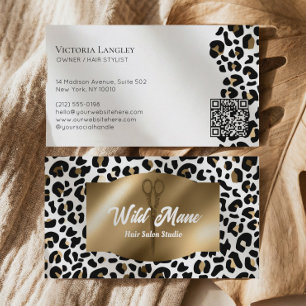 Elegant Couture Gepard Leopardtryck Lyxvarumärke Visitkort