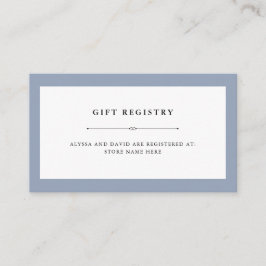 Elegant Couture | Registrering av "Dusty Blue Gift Tilläggskort